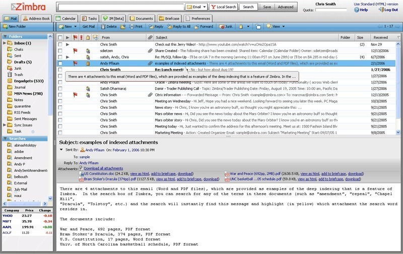 giao dien webmail zimbra